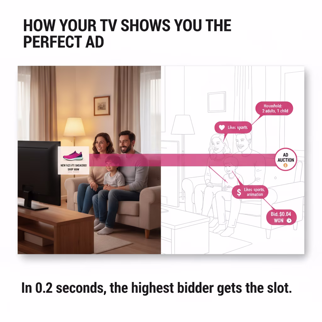 Connected TV Programmatic Advertising in Modern Home